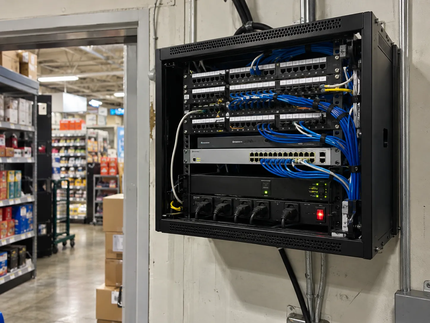 Store network cabinet
